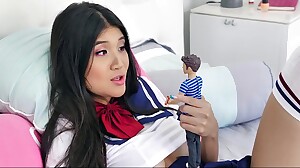 Asian Slut's Fantasy About Good Fuck Comes True
